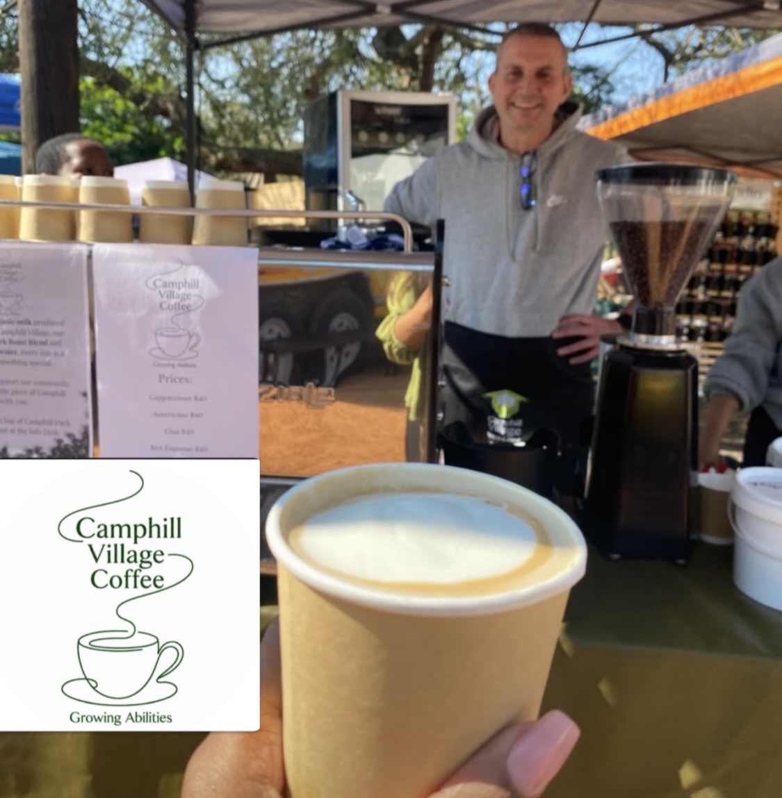 Camphill coffee served for the very first time at the September market!